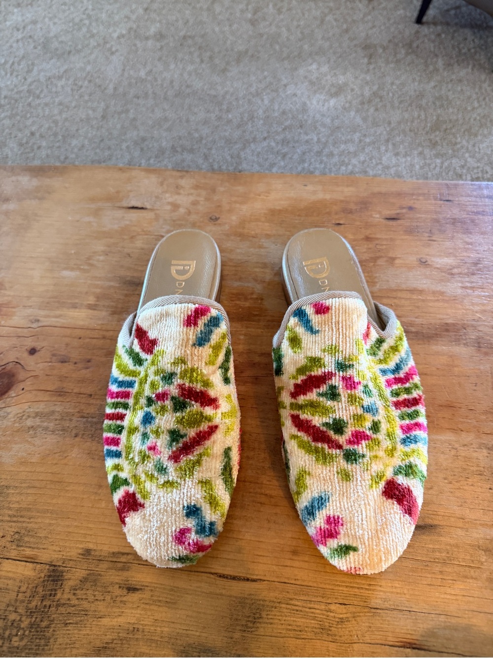 Women’s Tie Dye Chenille Slip-On Mules - Multi